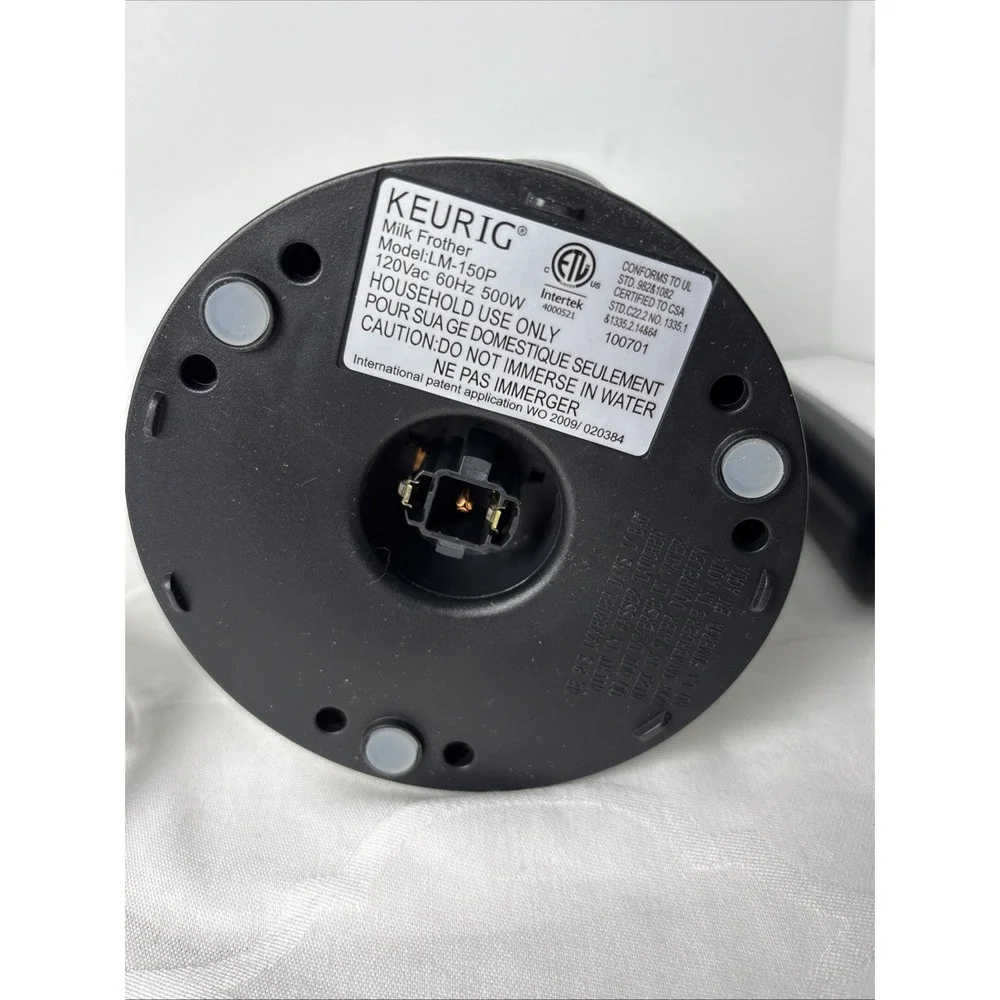 Keurig LM-150P Milk Frother Café One-Touch Electric Hot Froth Stainless Steel